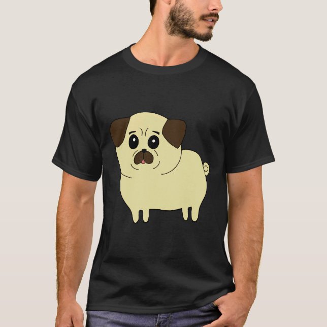 Camiseta Pug adorable 709 (Anverso)