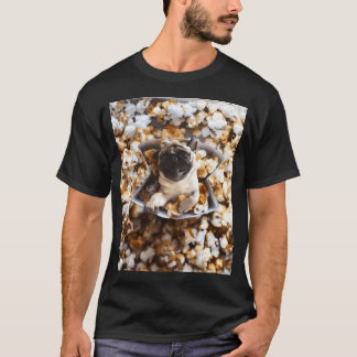Camiseta Pug adorable de palomitas de maíz