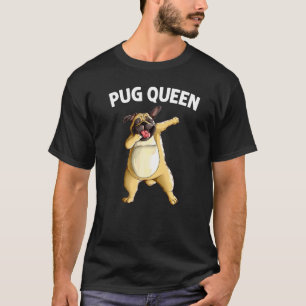 Camiseta Pug Adorable Para Mujeres Mamá Pug Perro Hace Dab 