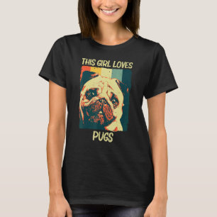 Camiseta Pug adorable para niñas niños mascota perro cachor