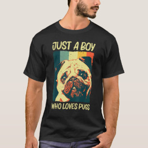 Camiseta Pug Adorable Para Niños Mascota Perro Cachorro Raz