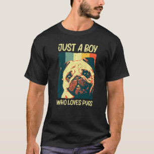 Camiseta Pug Adorable Para Niños Mascota Perro Cachorro Raz
