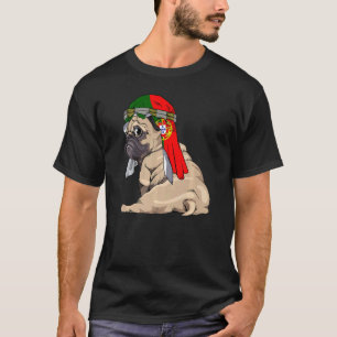 Camiseta Pug Adorable Retro Bandera de Portugal Orgullo
