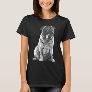 Camiseta Pug Adorable Sentado 717