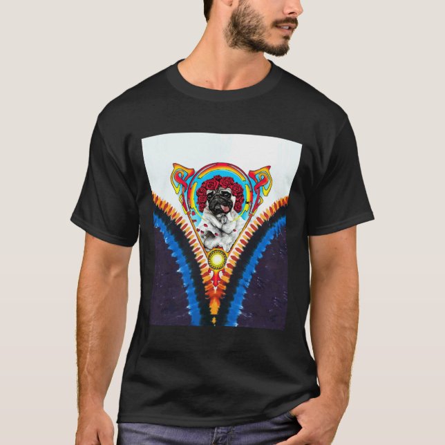 CAMISETA PUG AGRADECIDO TINTURA TYE 357 (Anverso)