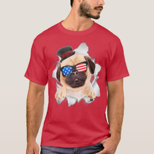 Camiseta Pug Appear Torn Funny Dog Lover Dog Owner 