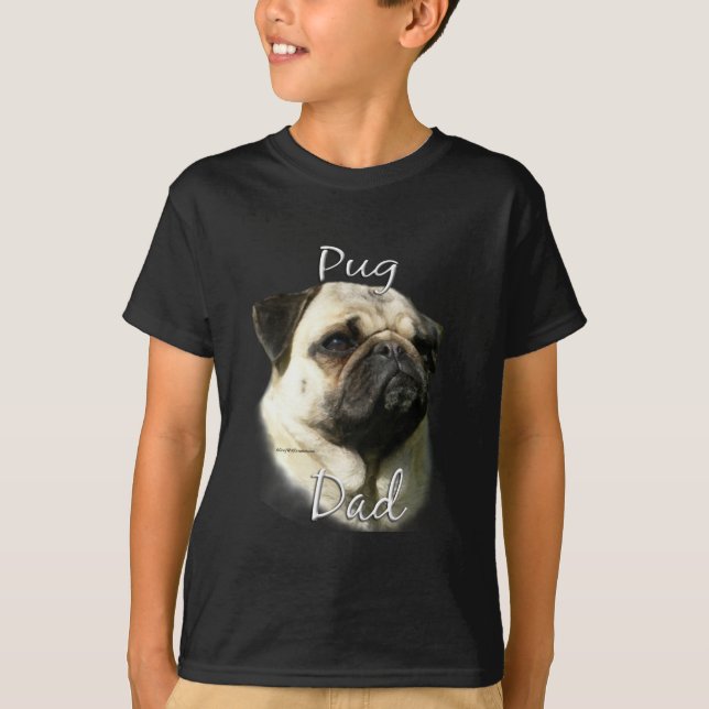 Camiseta Pug (apuesto) Papá 2 (Anverso)