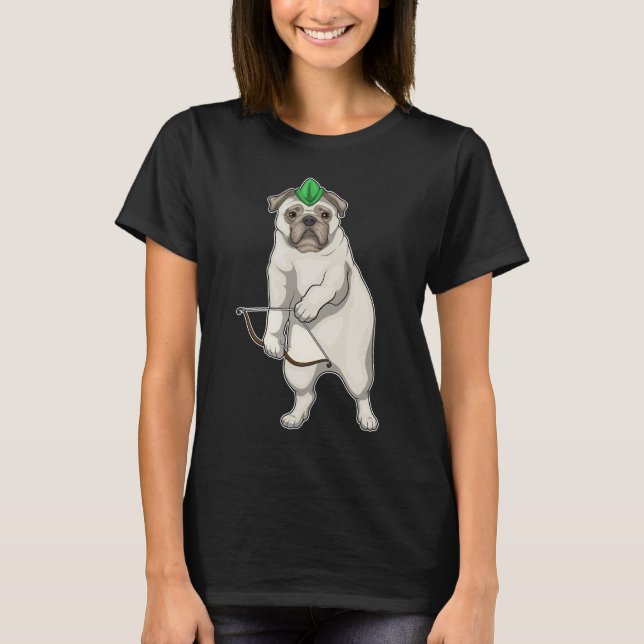 Camiseta Pug Archer Bow (Anverso)