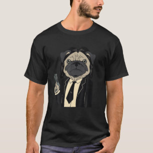 Camiseta Pug Badass Gangster Personalizado Funny Mascota Pe