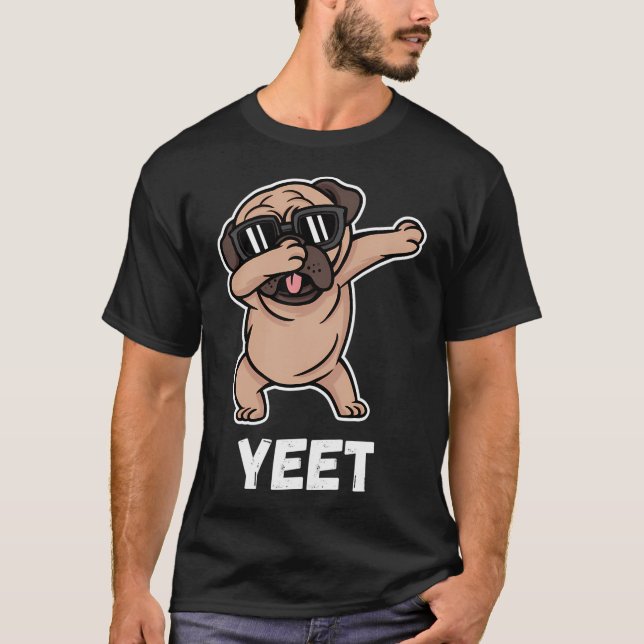 Camiseta Pug bañándose (Anverso)