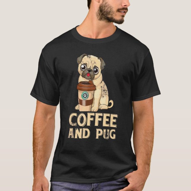 Camiseta Pug Barista de Café (Anverso)