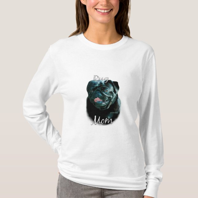 Camiseta Pug (blk) Mamá 2 (Anverso)