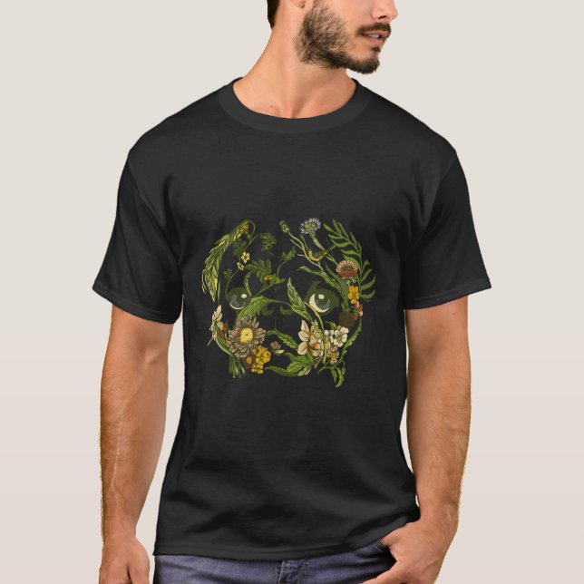 Camiseta Pug Botánico Clásico 373 (Anverso)