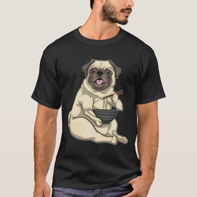 Camiseta Pug Bowl Ramen (Anverso)