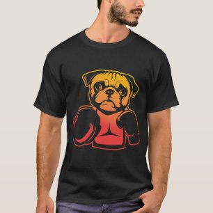 Camiseta pug, boxeo, idea de guantes de boxeo