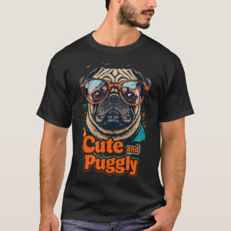 Camiseta PUG bronceado cremoso corriendo con las palabras '