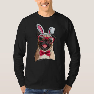 Camiseta Pug Bunny Ears Glasses Eggys Cute Easter Dog Dueño