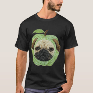 Camiseta Pug cabeza de manzana