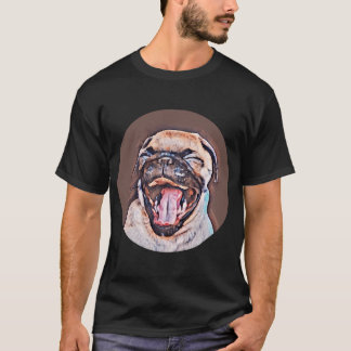Camiseta Pug Cachorro Divertido - Arte de Mascotas