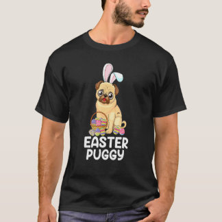 Camiseta Pug Cazador de Huevos Puggy de Pascua Pug Perro Li