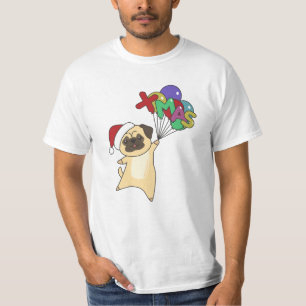 Camiseta Pug Christmas Snow Winter Animals Dogs