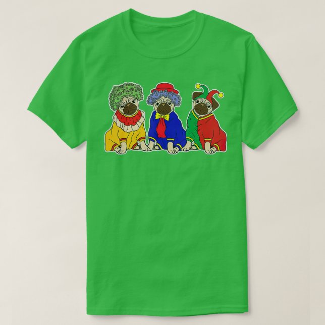 Camiseta Pug Clown, Funny Dog Lover For Men Women Kids, Pet (Diseño del anverso)