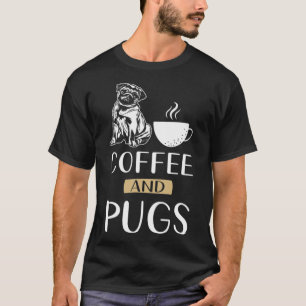 Camiseta Pug Coffee kitty café drokie