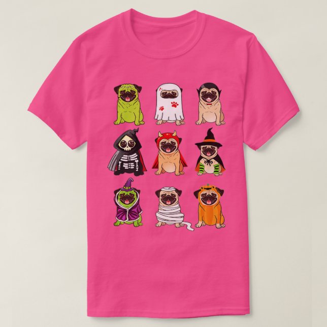 Camiseta Pug Collection Happy Pug-o-ween Halloween Spooky C (Diseño del anverso)