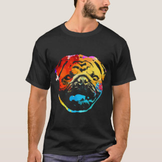 CAMISETA PUG COLORIDO HERMOSO