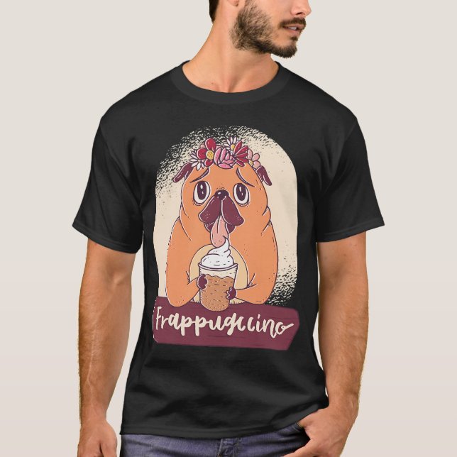 Camiseta Pug con Frappuccino (Anverso)