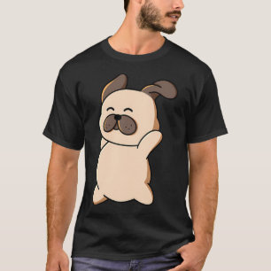 Camiseta Pug con una porción de pizza