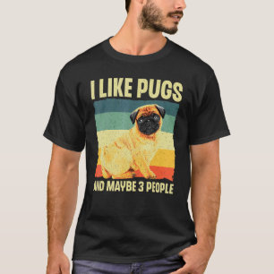 Camiseta Pug Cool Para Hombres Mujeres Cachorro Mascota Per