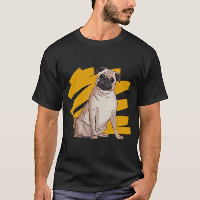 Camiseta Pug cromático (Anverso)