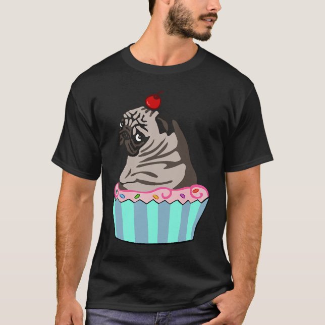 Camiseta pug cupcake Classic T-Shirt 261 (Anverso)