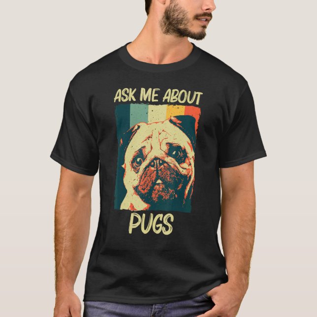 Camiseta Pug Cute Para Hombres Mujeres Mascota Perro Cachor (Anverso)