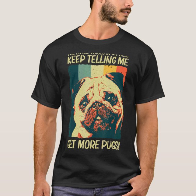 Camiseta Pug Cute Para Hombres Mujeres Mascota Perro Cachor (Anverso)
