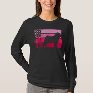 Camiseta Pug Cute Para Mamá Mujeres Rama Perro Mascota Cach