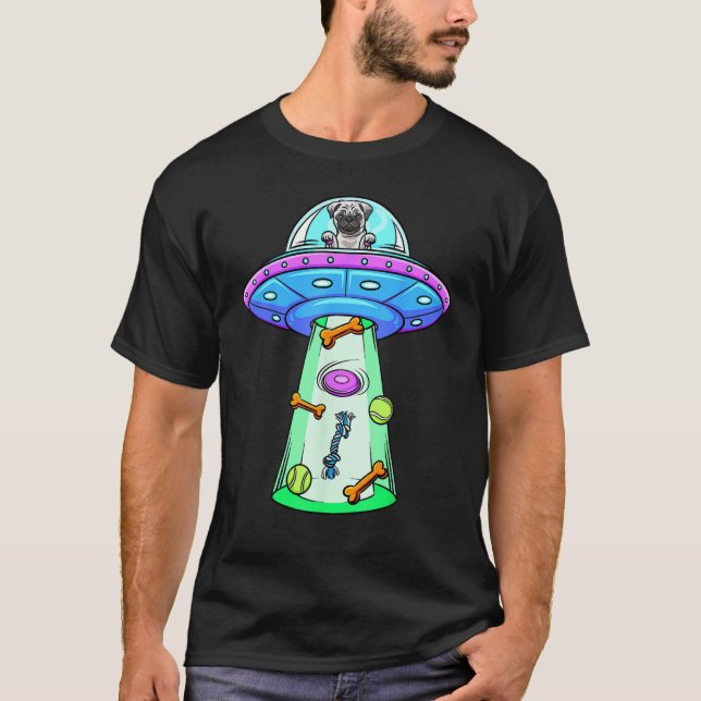 Camiseta Pug Cute Piug Pug UFO Pug Owner Pug  Pug (Anverso)