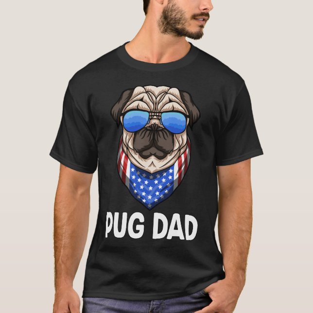 Camiseta Pug Dad Clásico 289 (Anverso)