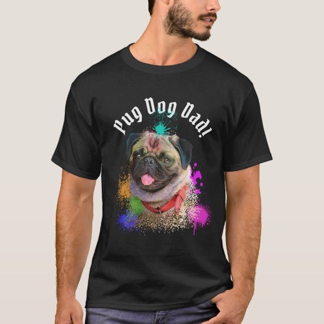 Camiseta Pug Dad Dog Best Dog Dad (Anverso)