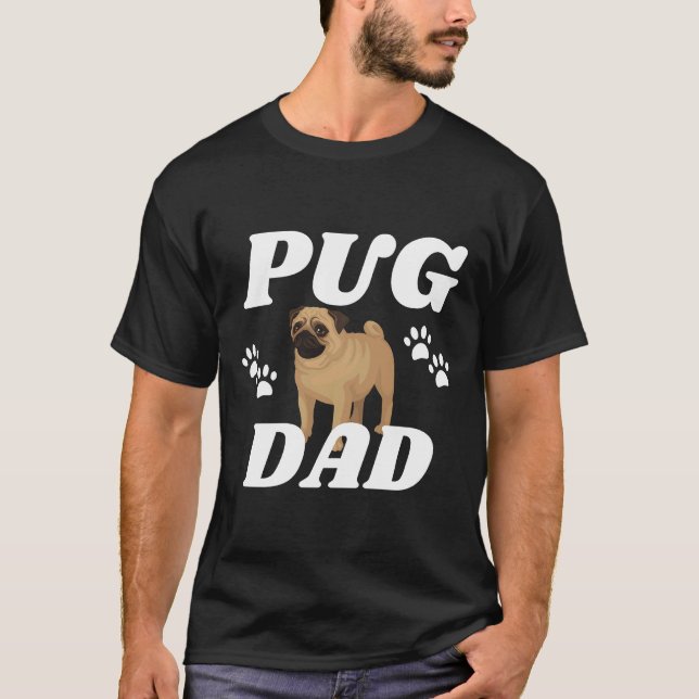Camiseta Pug Dad - Vector Pug Classic T-Shirt 344 (Anverso)