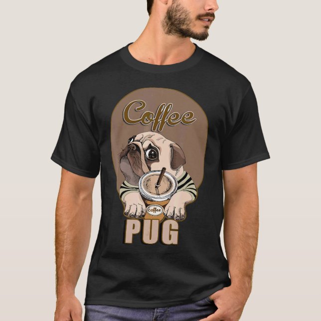 Camiseta Pug de café (Anverso)