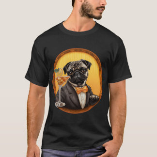 Camiseta Pug de cóctel