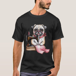 Camiseta pug de costura