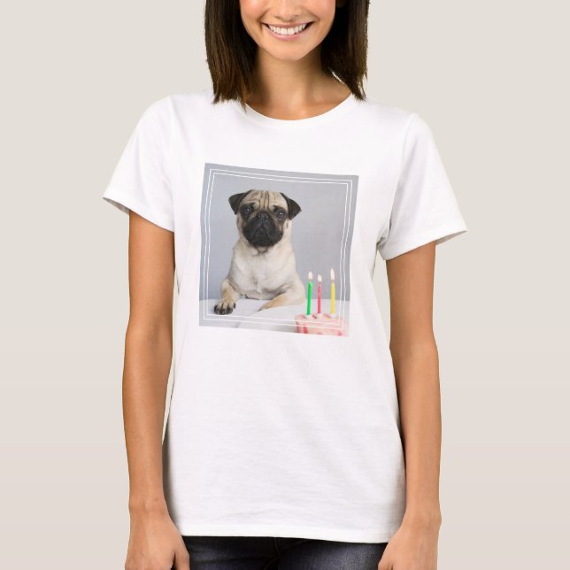 Camiseta Pug de cumpleaños (Anverso)
