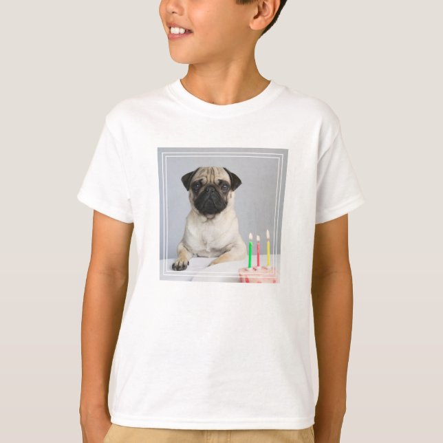 Camiseta Pug de cumpleaños (Anverso)