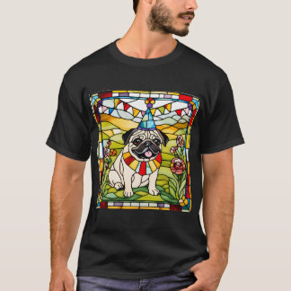 Camiseta Pug de la fiesta de vidrio: Paul