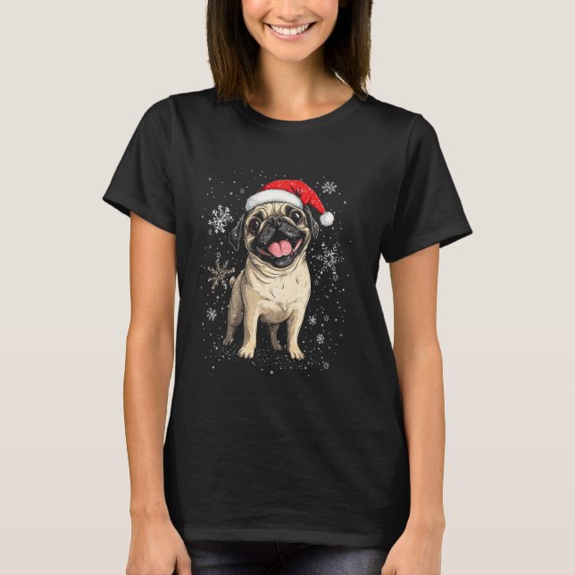 Camiseta Pug de Navidad (Anverso)