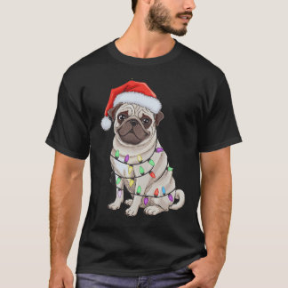 Camiseta Pug de Navidad Santa para Amante de Pug - Pugs Xma