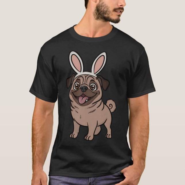 Camiseta Pug de Pascua (Anverso)